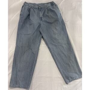 Savane Dad Jeans Chino Light Blue 36x30denim Comfort Waist Retro 100% Cotton